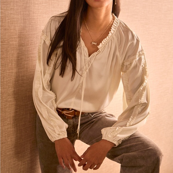 CAbi Cream Ruffle Blouse - Picture 2 of 3